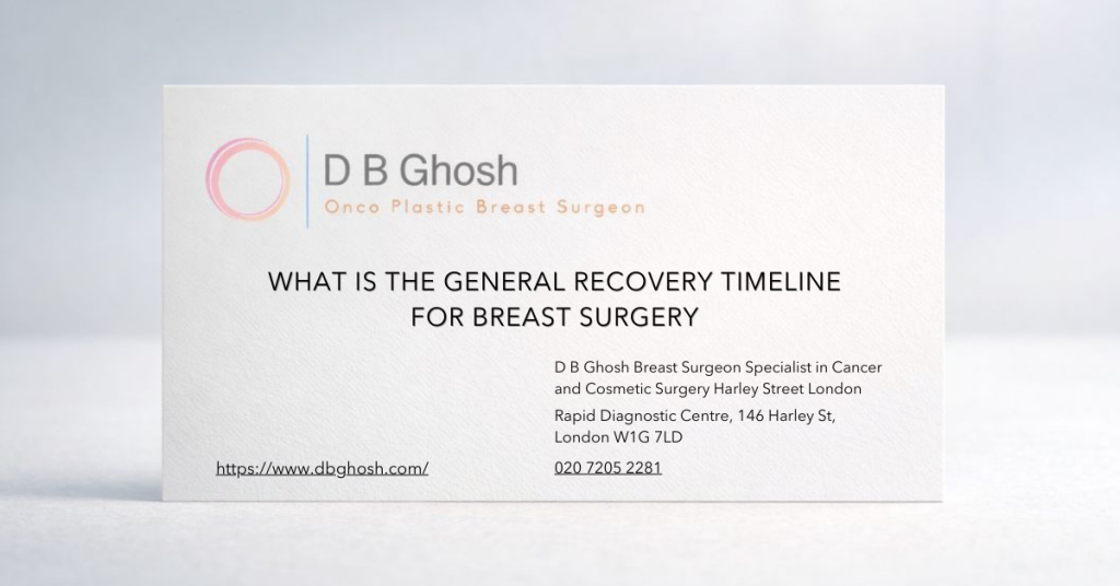 What Is The General Recovery Timeline for Breast Surgery D B Ghosh Breast Surgeon London