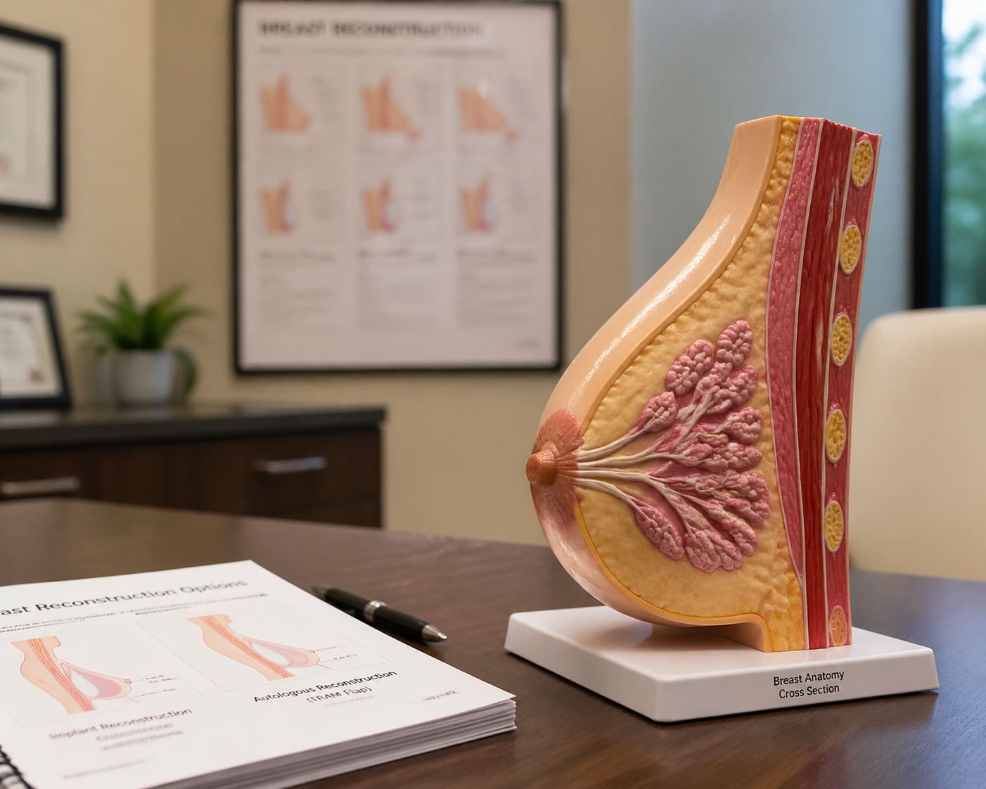 Anatomical Breast Model Display – Patient Education Consultation Desk