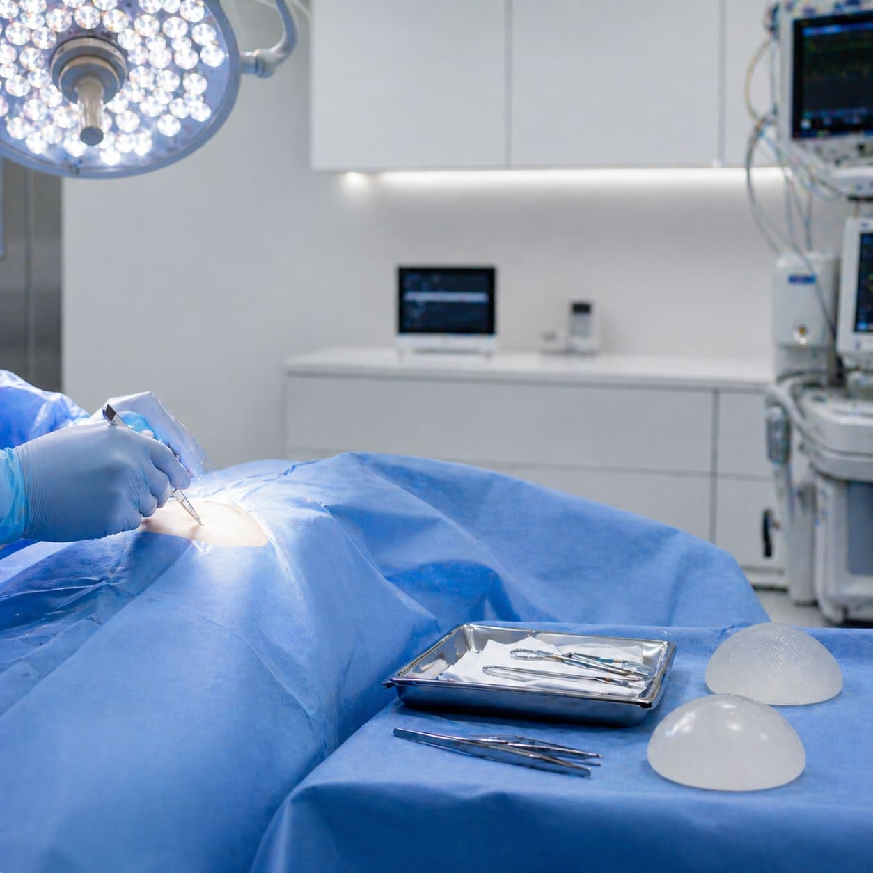 Asymmetrical Breast Surgery Procedure – Operating Theatre Context