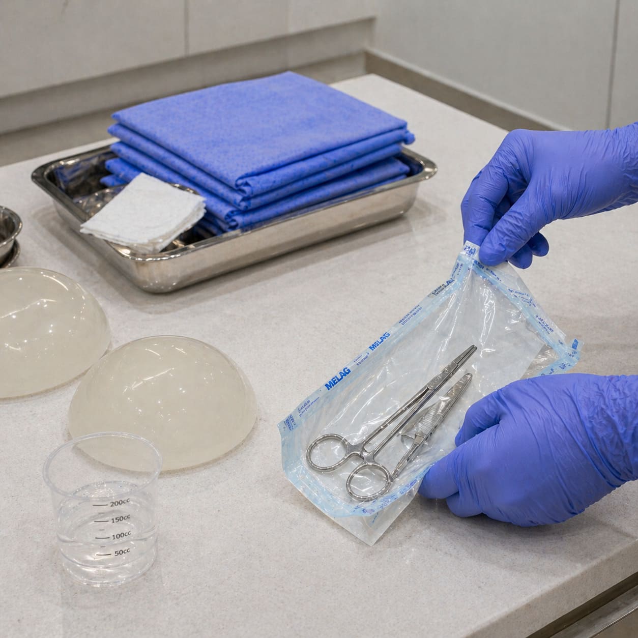 Breast Augmentation Instrument Preparation – Hands Only Clinical Setup