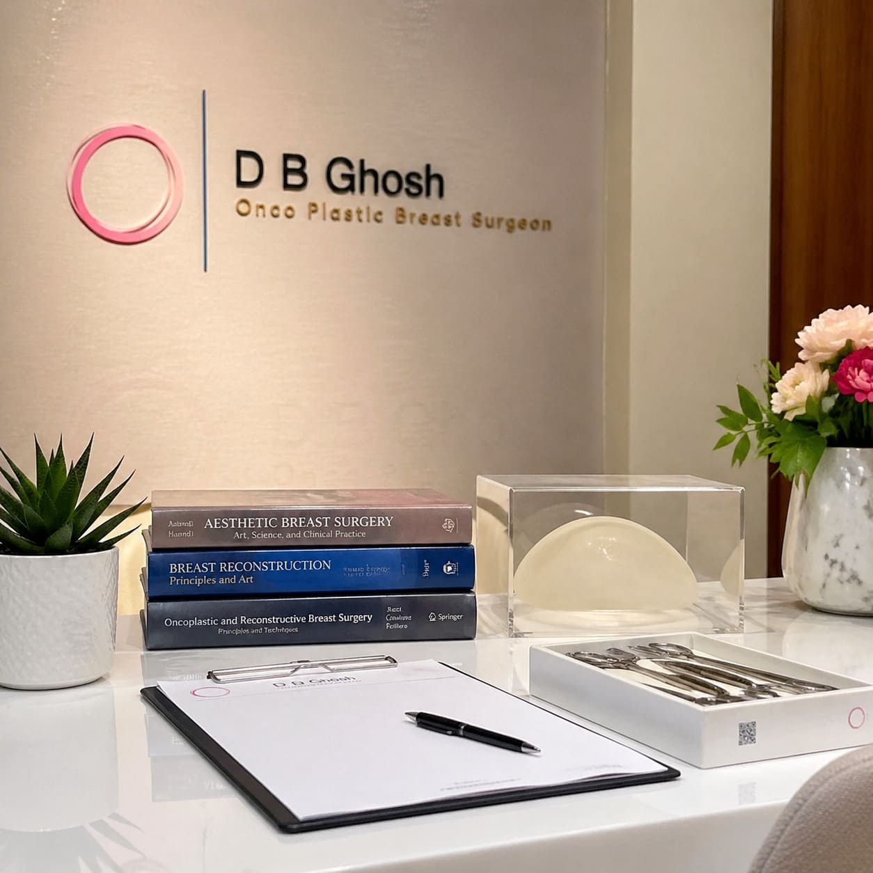 Breast Reconstruction Consultation Materials – Medical Still Life Display