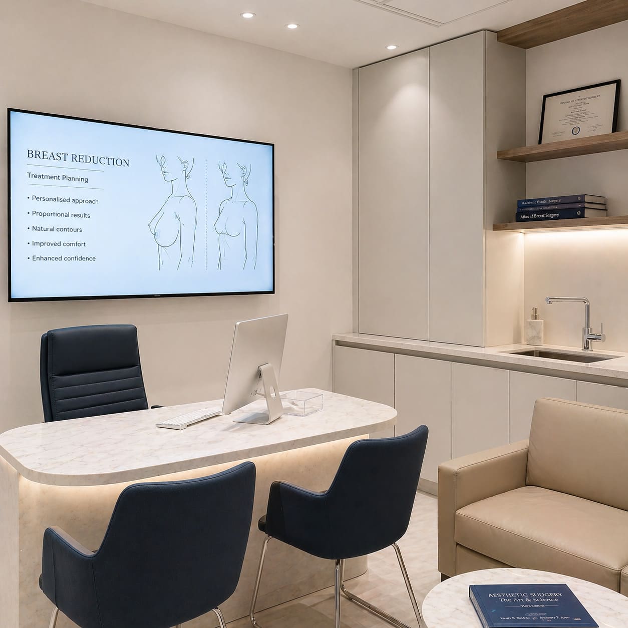 Breast Reduction Consultation Room – Modern Clinical Environment Design