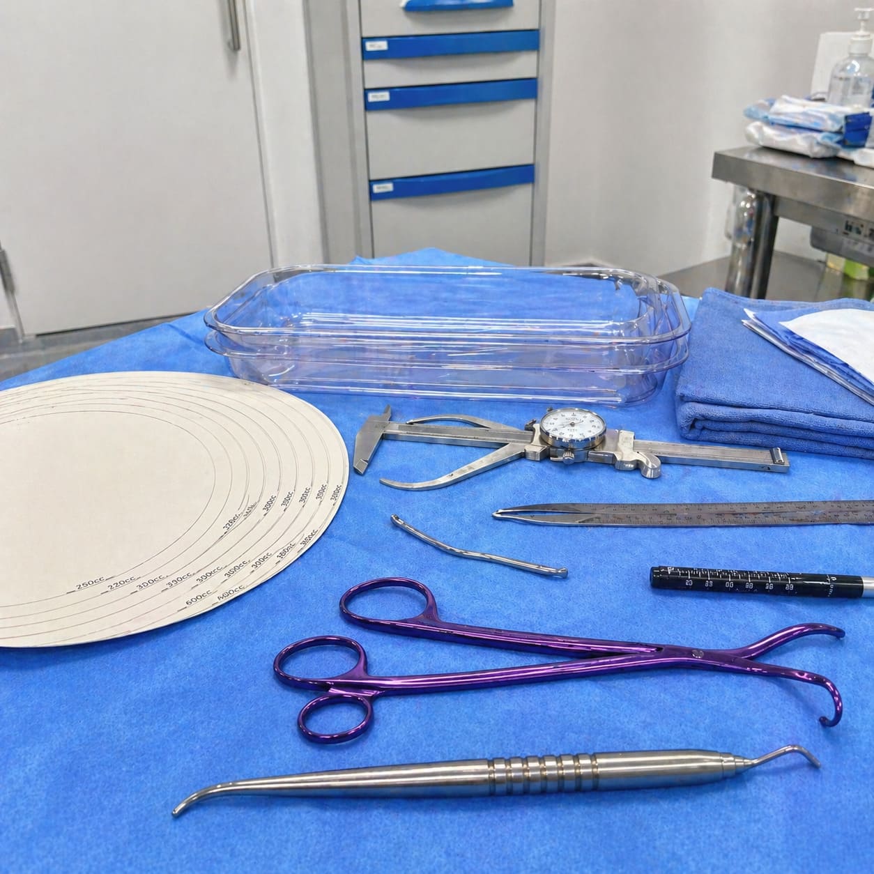 Breast Reduction Surgical Instruments – Sterile Equipment Preparation Close-Up