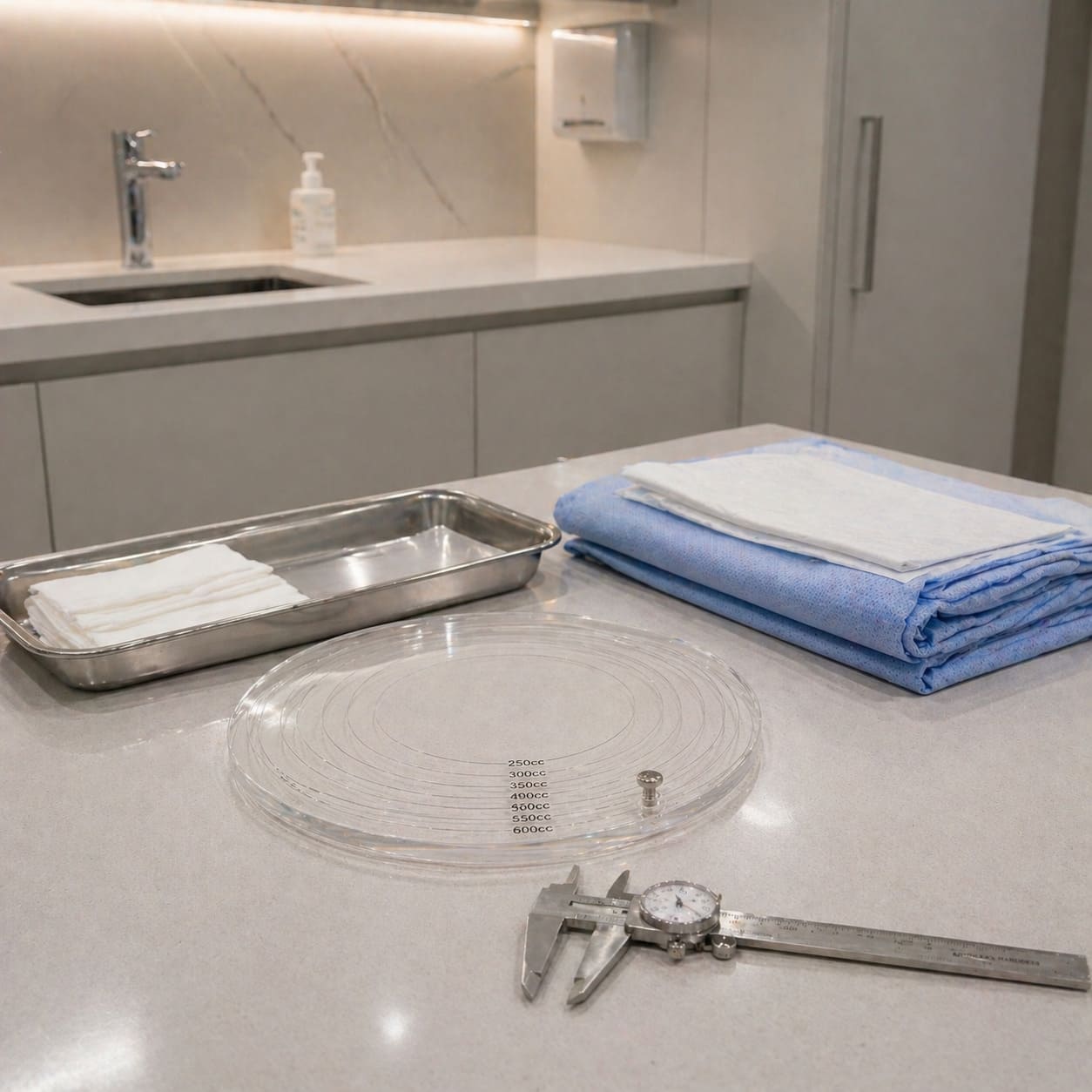Breast Surgery Equipment Layout – Sterile Clinical Tray Detail