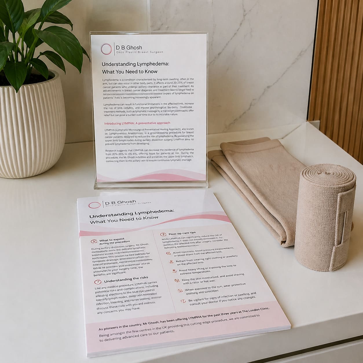 Lymphedema Prevention Information Display – Patient Education Medical Setup