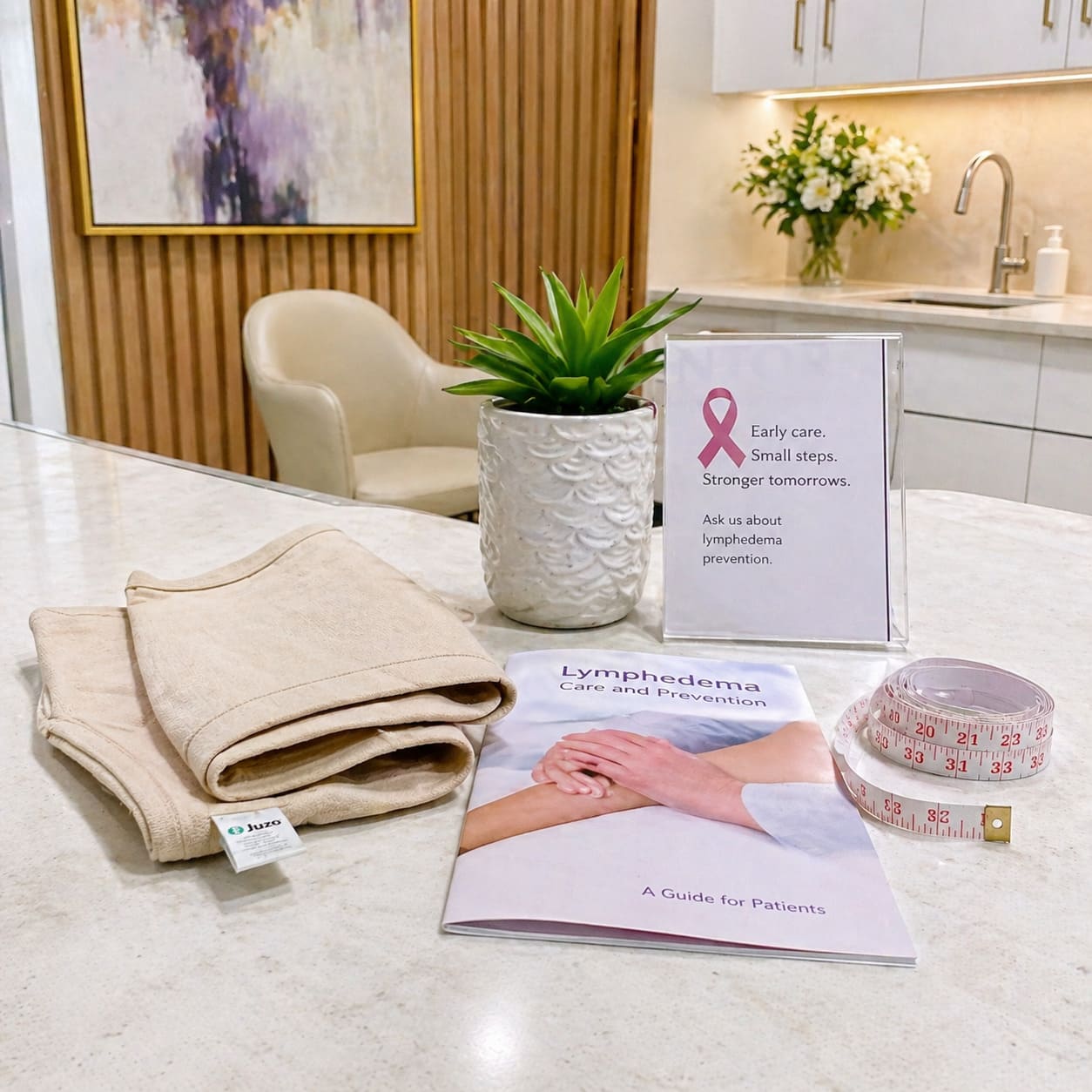 Lymphedema Prevention Patient Materials – Clinical Education Still Life Setup