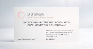 Why does my chest feel tight months after breast surgery and is that normal?